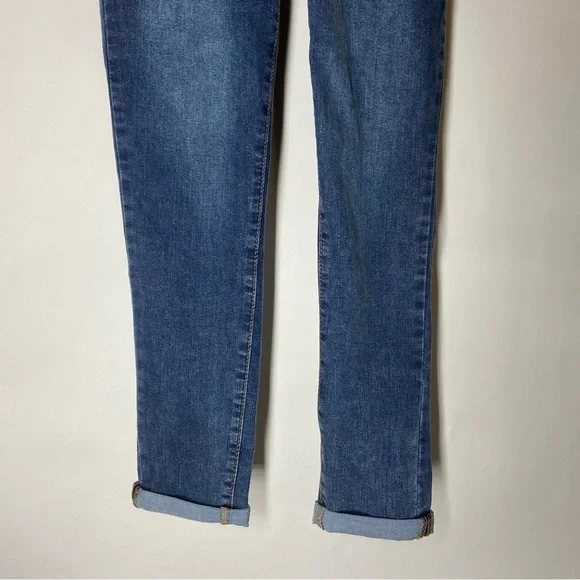 NEW WallFlower Bib Overalls Juniors S Small Summer Blue Jean Tomboy Ankle N9 - Picture 2 of 10